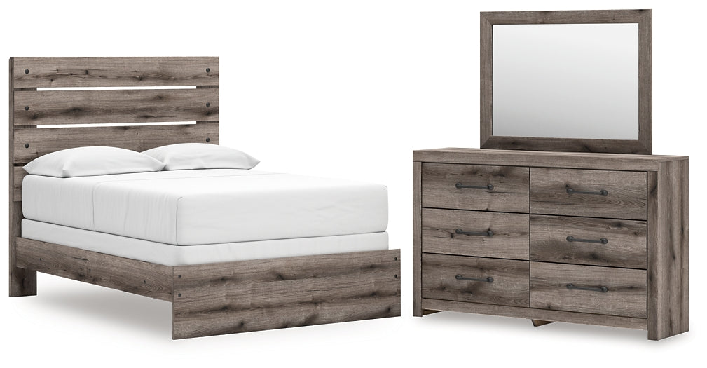 Graystorm Full Panel Bed with Mirrored Dresser Signature Design by Ashley®