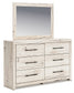 Lawroy King Panel Bed with Mirrored Dresser, Chest and Nightstand Benchcraft®