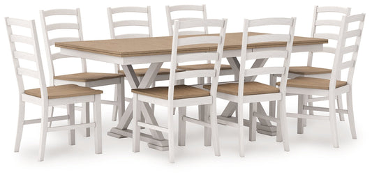 Purlaney Dining Table and 8 Chairs Signature Design by Ashley®