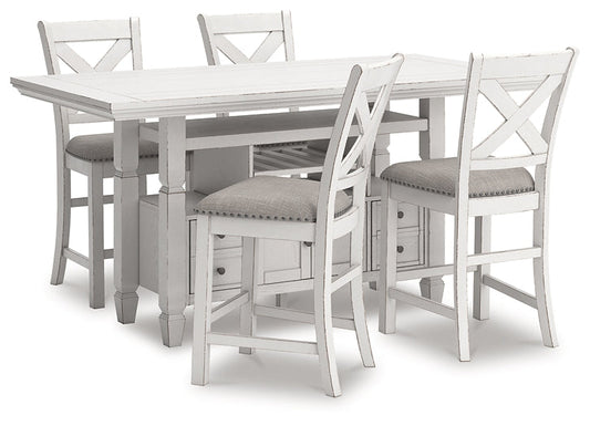 Robbinsdale Counter Height Dining Table and 4 Barstools Signature Design by Ashley®