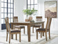 Urbinforte Dining Table and 4 Chairs Signature Design by Ashley®