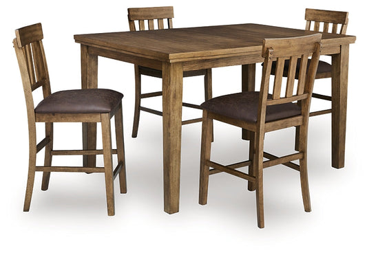 Urbinforte Counter Height Dining Table and 4 Barstools Signature Design by Ashley®