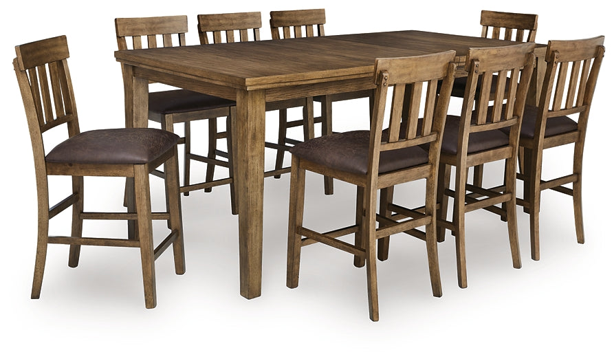 Urbinforte Counter Height Dining Table and 8 Barstools Signature Design by Ashley®