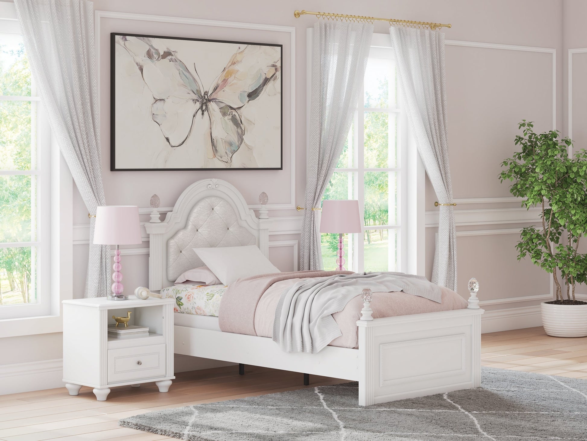 Kozlani Twin Upholstered Panel Bed Signature Design by Ashley®
