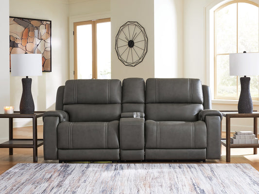 5Z - Pittson 3-Piece Power Reclining Sectional Loveseat with Console Signature Design by Ashley®