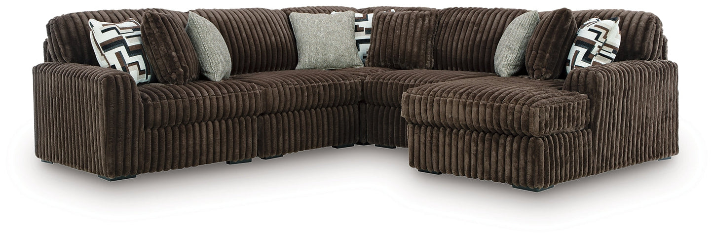 Midnight-Madness 5-Piece Sectional with Chaise Signature Design by Ashley®