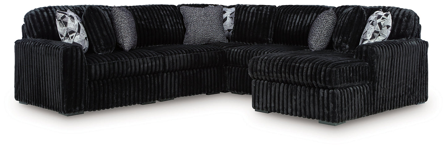 Midnight-Madness 6-Piece Sectional with Chaise Signature Design by Ashley®