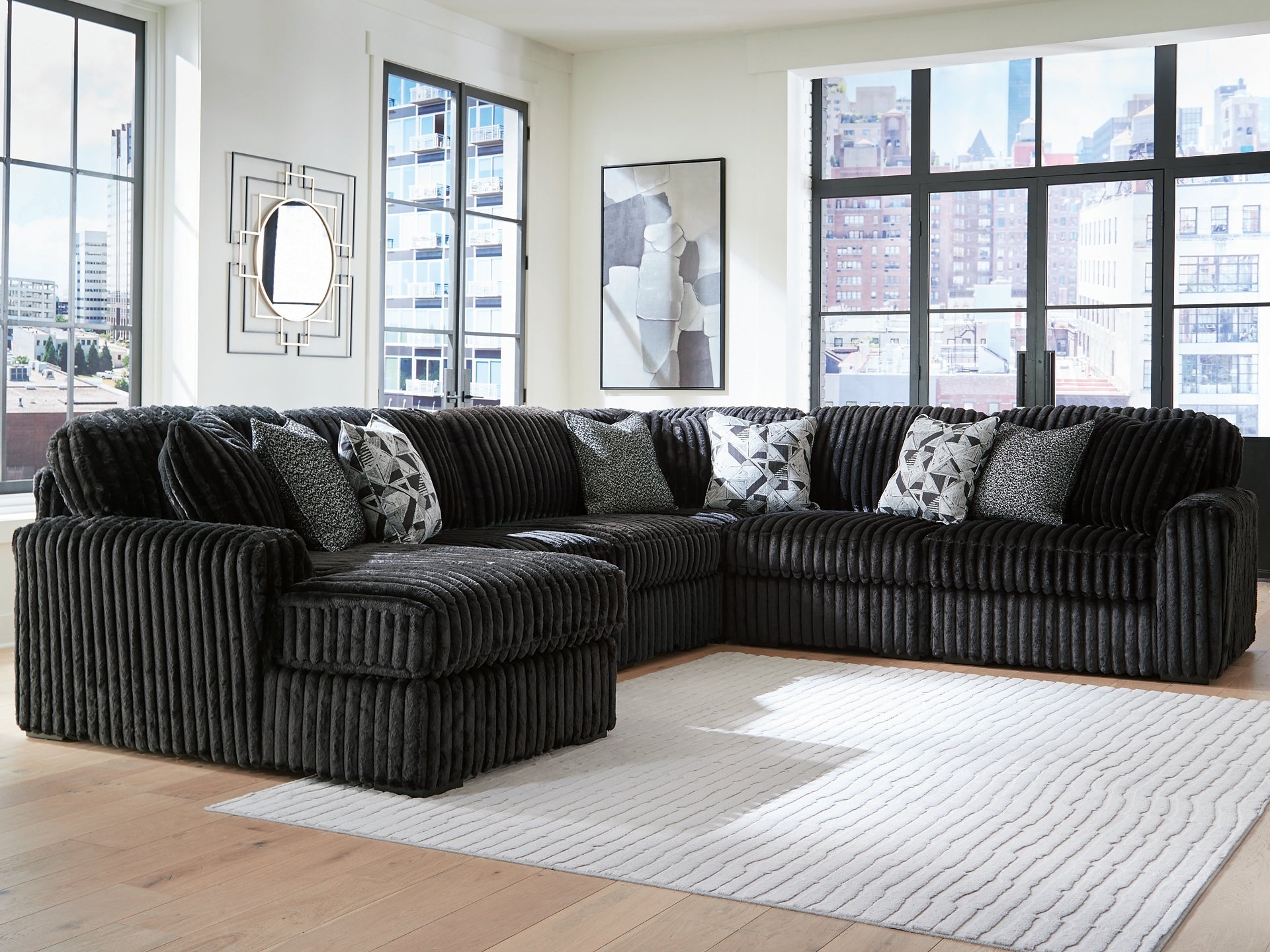 Midnight-Madness 6-Piece Sectional with Chaise Signature Design by Ashley®