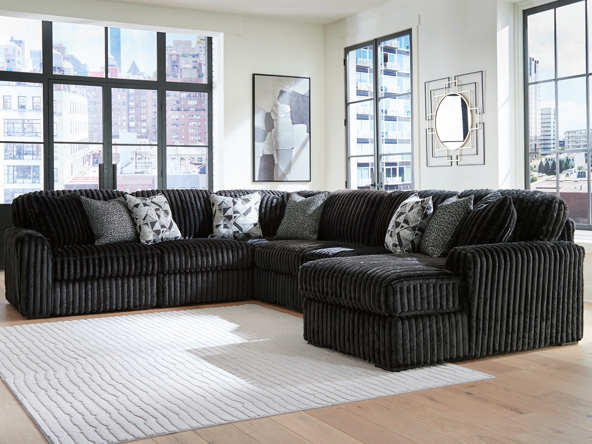 Midnight-Madness 6-Piece Sectional with Chaise Signature Design by Ashley®