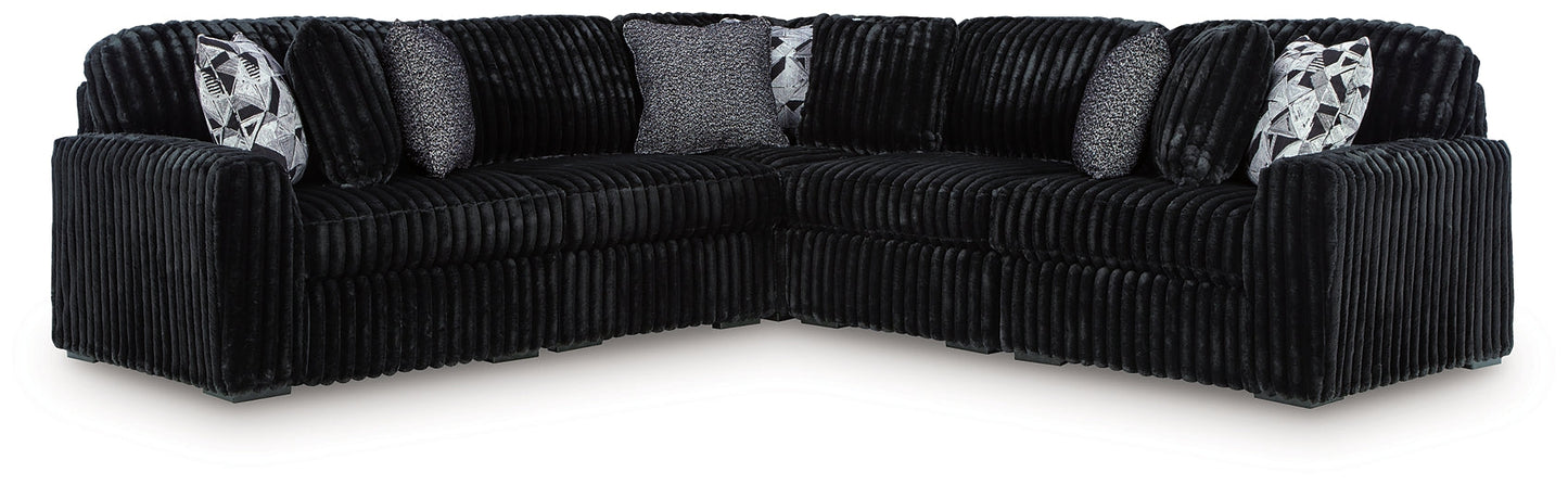 Midnight-Madness 5-Piece Sectional Signature Design by Ashley®