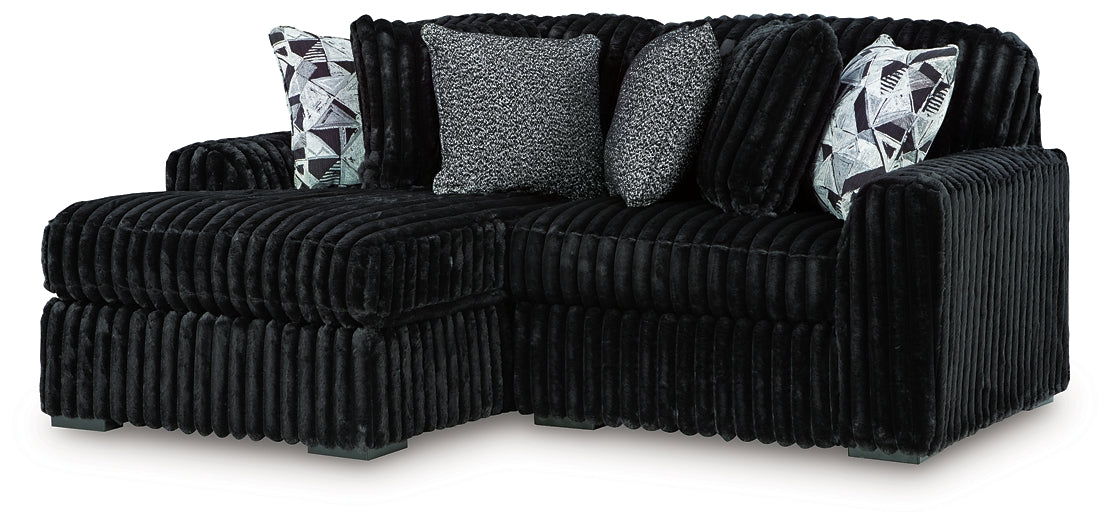 Midnight-Madness 2-Piece Sectional with Chaise Signature Design by Ashley®
