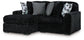 Midnight-Madness 2-Piece Sectional with Chaise Signature Design by Ashley®