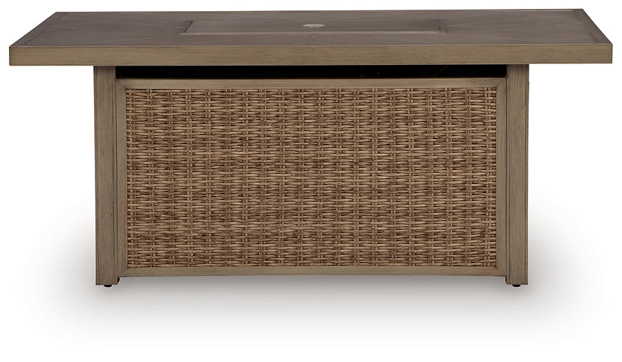 Laguna Heights Rectangular Fire Pit Table Signature Design by Ashley®