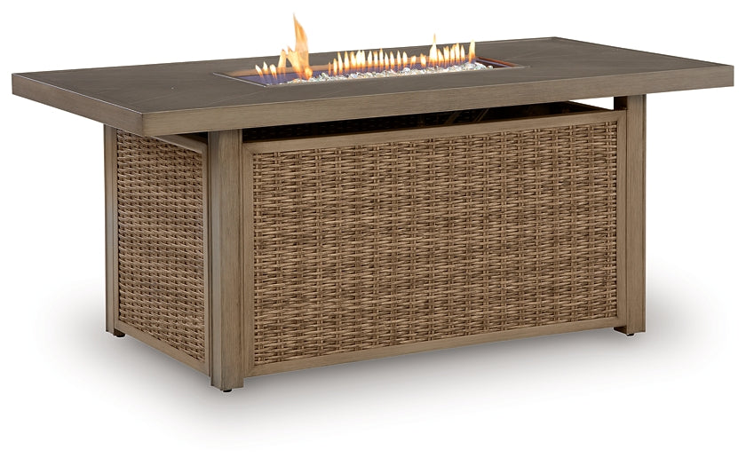 Laguna Heights Rectangular Fire Pit Table Signature Design by Ashley®