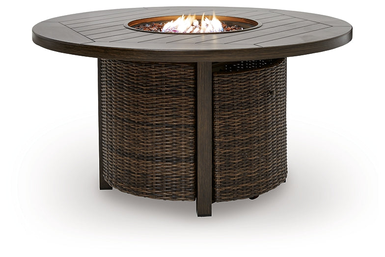 Monterey Point Round Fire Pit Table Signature Design by Ashley®