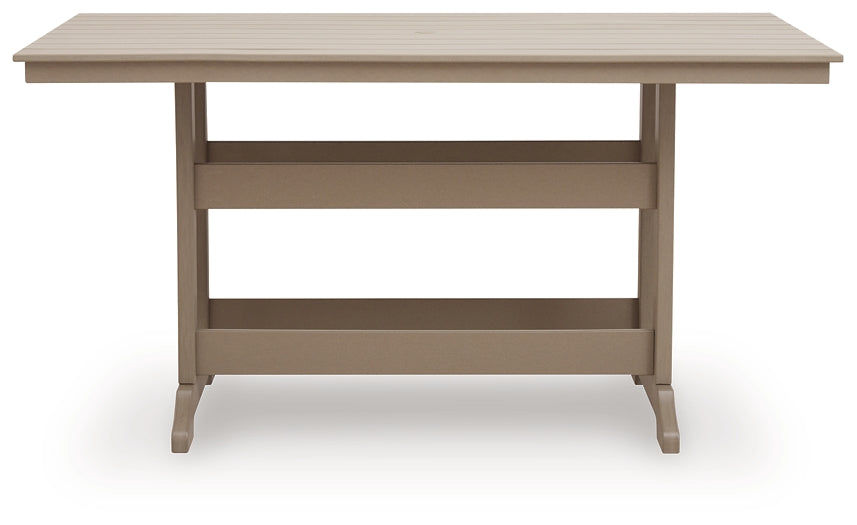 Seacliff Beach RECT COUNTER TABLE W/UMB OPT Signature Design by Ashley®