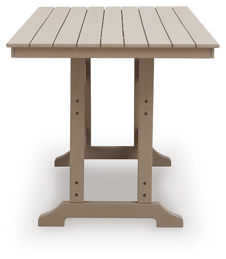 Seacliff Beach RECT COUNTER TABLE W/UMB OPT Signature Design by Ashley®