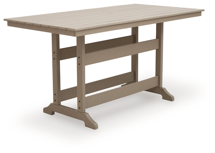 Seacliff Beach RECT COUNTER TABLE W/UMB OPT Signature Design by Ashley®