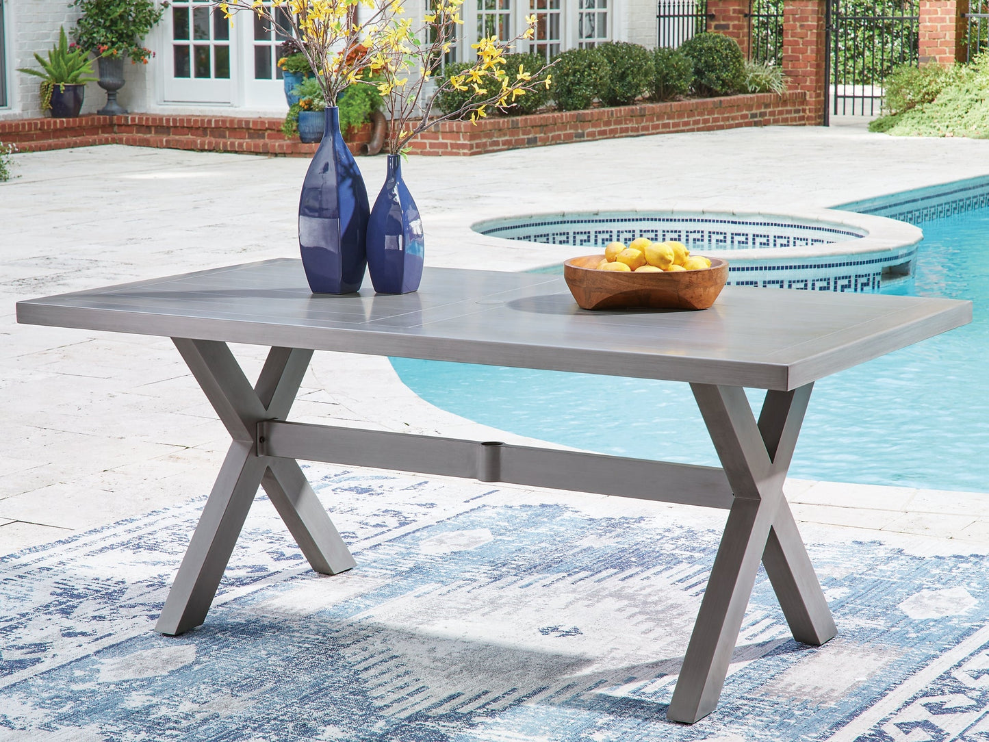 Half Moon Beach RECT Dining Table w/UMB OPT Signature Design by Ashley®