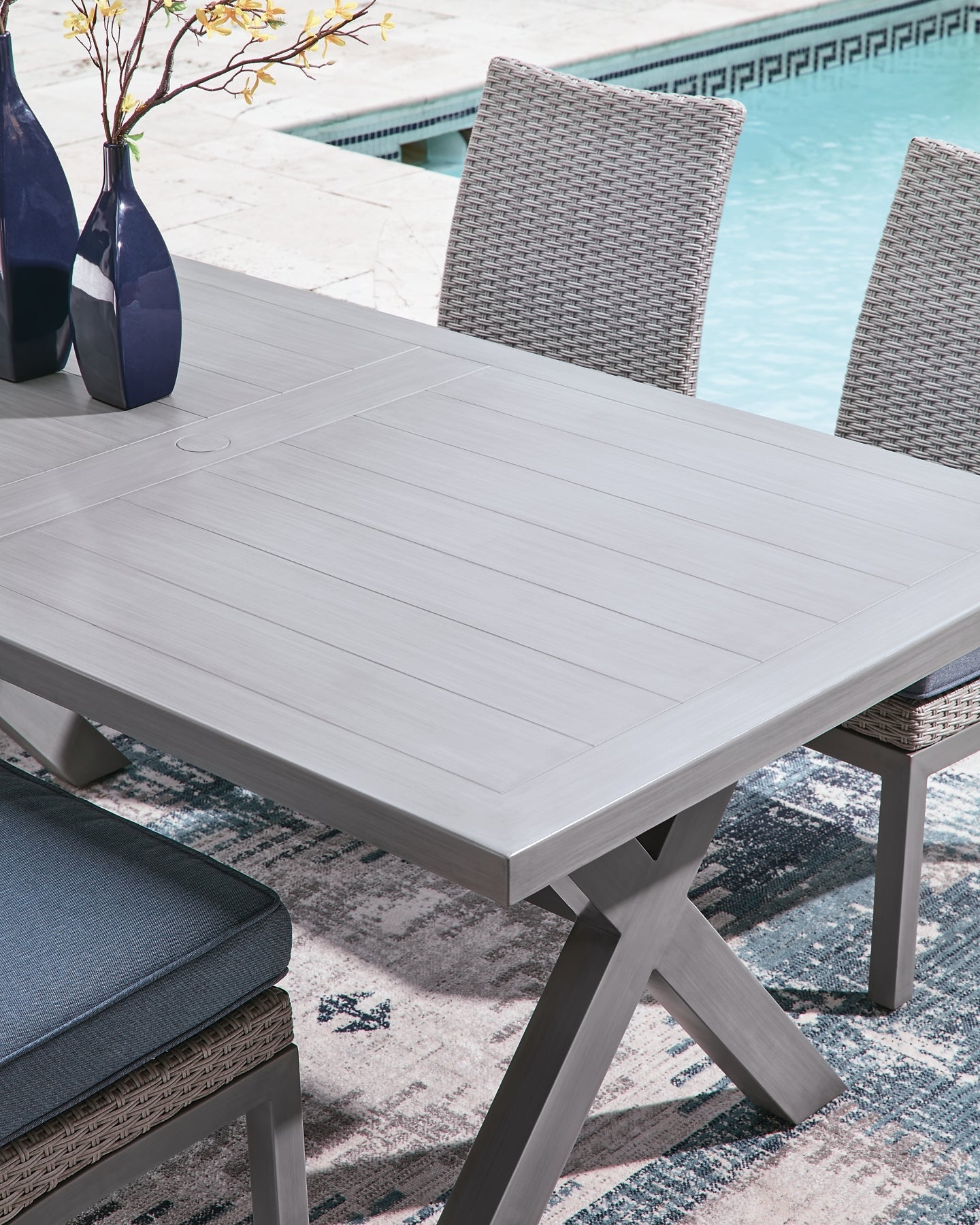 Half Moon Beach RECT Dining Table w/UMB OPT Signature Design by Ashley®