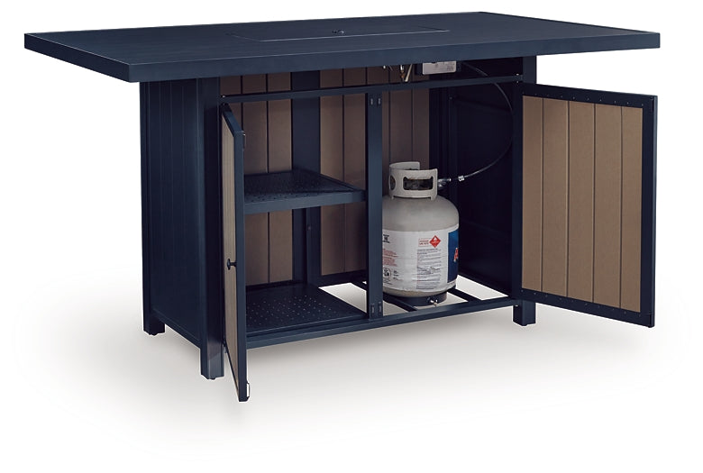 East Beach RECT Bar Table w/Fire Pit Signature Design by Ashley®