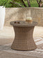 Laguna Heights Round End Table w/UMB OPT Signature Design by Ashley®
