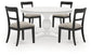 Greddinton Dining Table and 4 Chairs Signature Design by Ashley®