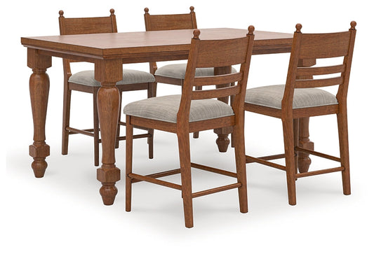 Greddinton Counter Height Dining Table and 4 Barstools Signature Design by Ashley®