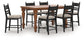 Greddinton Counter Height Dining Table and 6 Barstools Signature Design by Ashley®