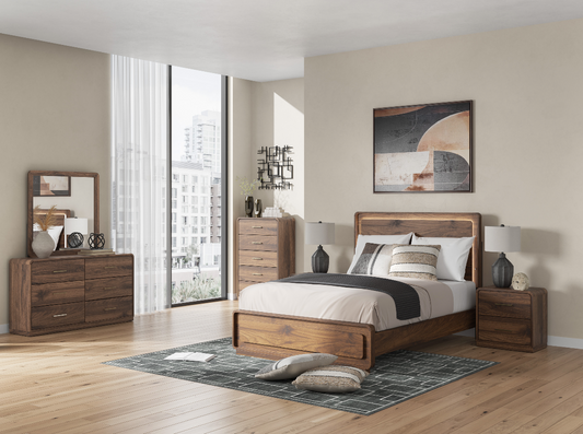 Fortlorn Queen Panel Bed with Mirrored Dresser Signature Design by Ashley®