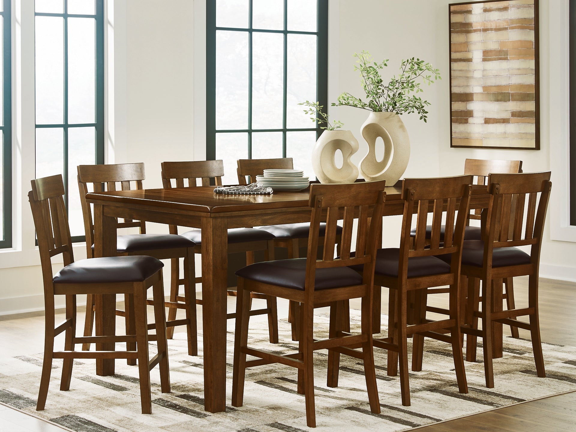 Ralene Counter Height Dining Table and 8 Barstools Signature Design by Ashley®