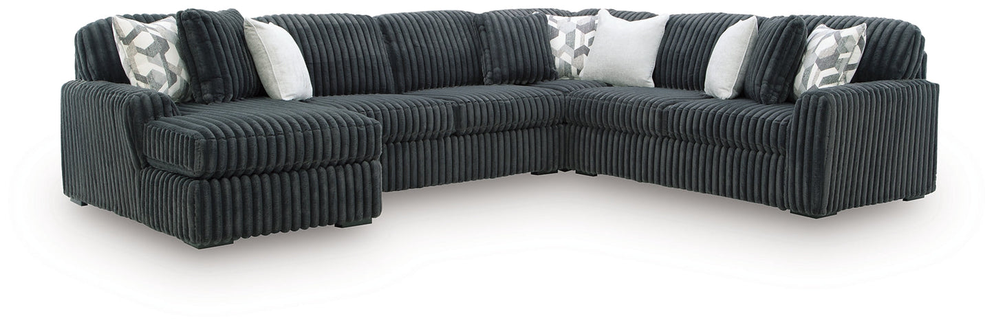 Midnight-Madness 4-Piece Sectional with Chaise Signature Design by Ashley®