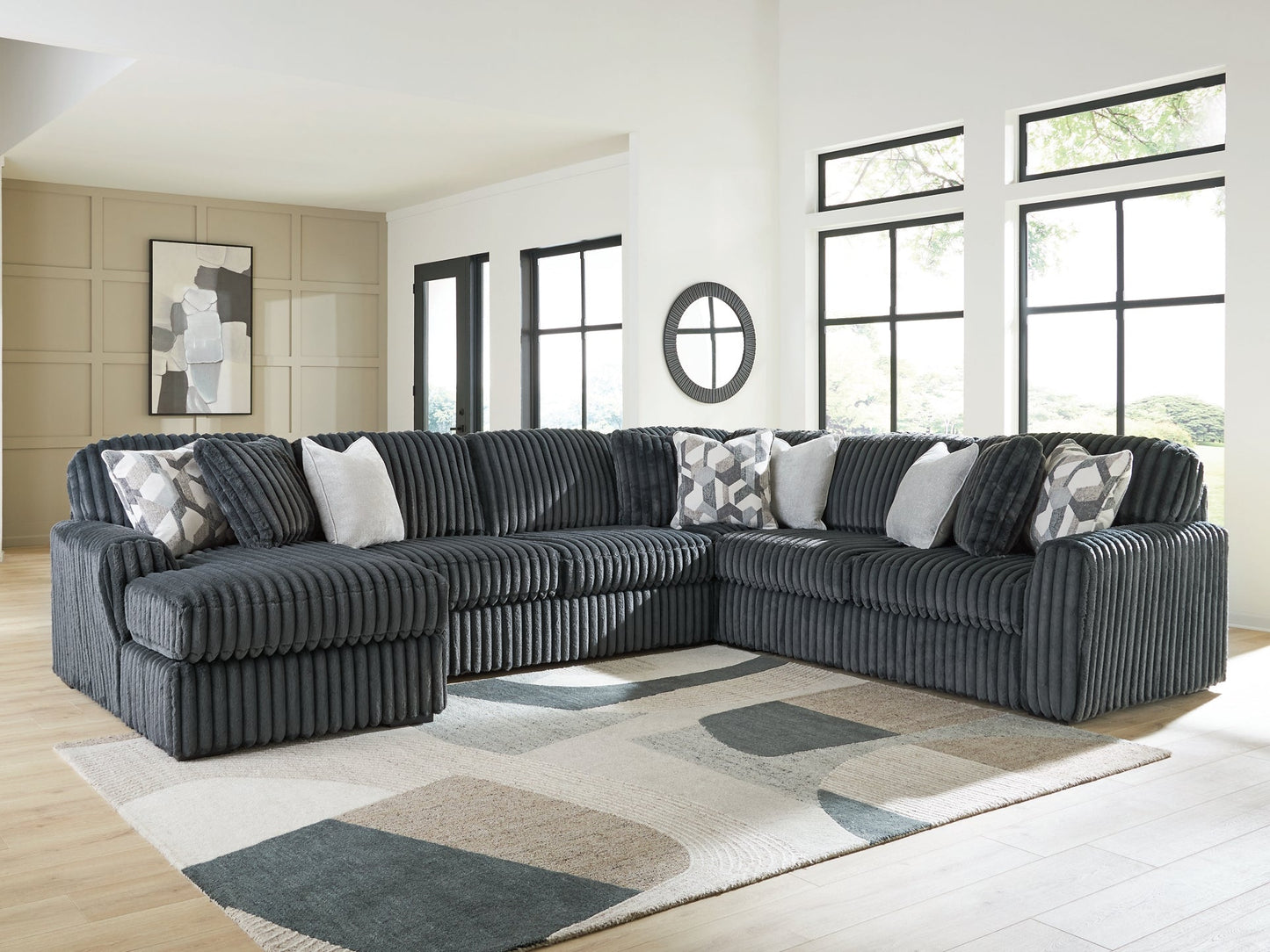 Midnight-Madness 4-Piece Sectional with Chaise Signature Design by Ashley®