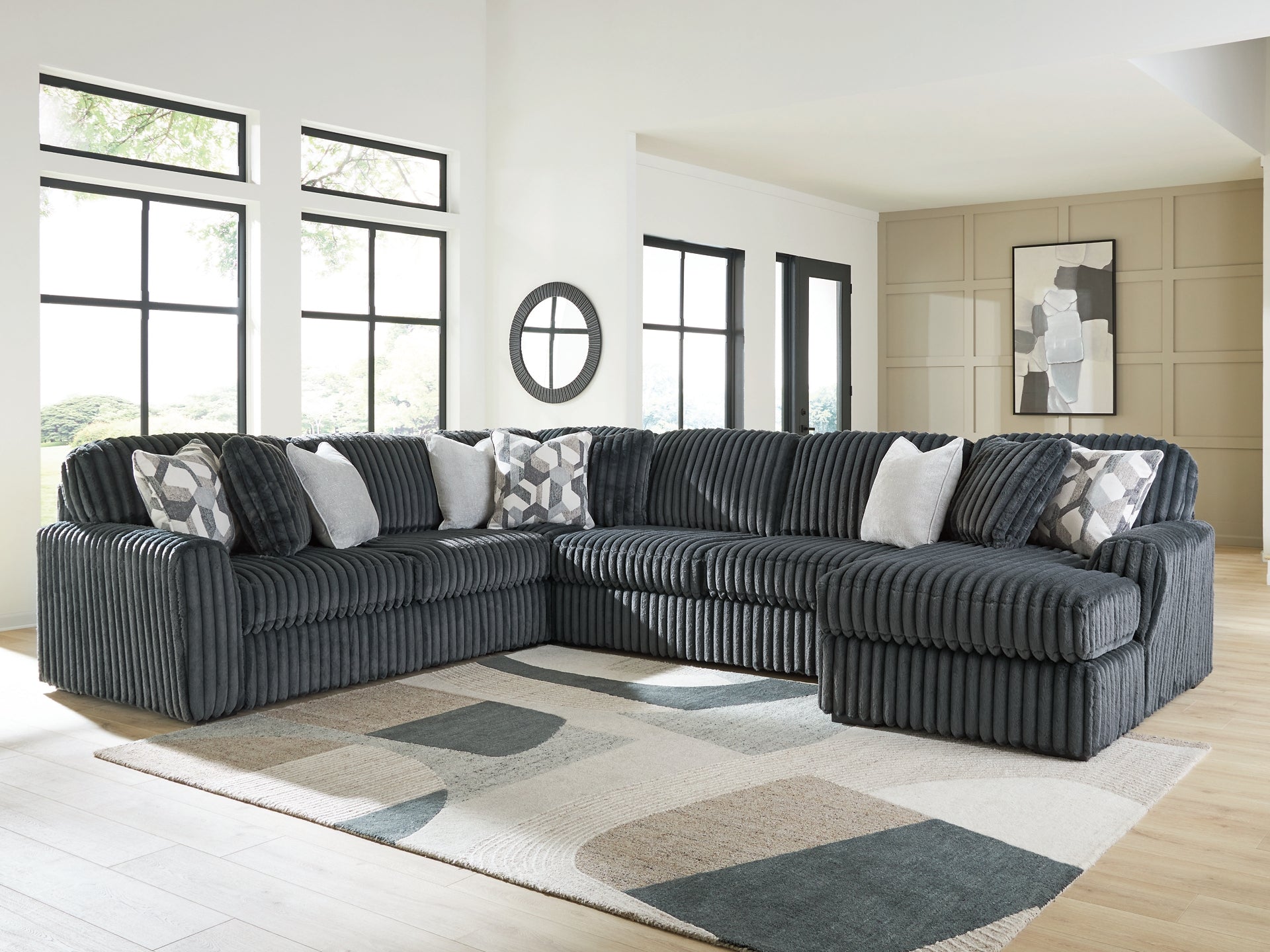 Midnight-Madness 4-Piece Sectional with Chaise Signature Design by Ashley®