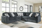 Midnight-Madness 5-Piece Sectional Signature Design by Ashley®