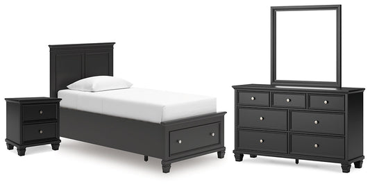Lanolee Twin Panel Storage Bed, Dresser, Mirror and Nightstand Signature Design by Ashley®