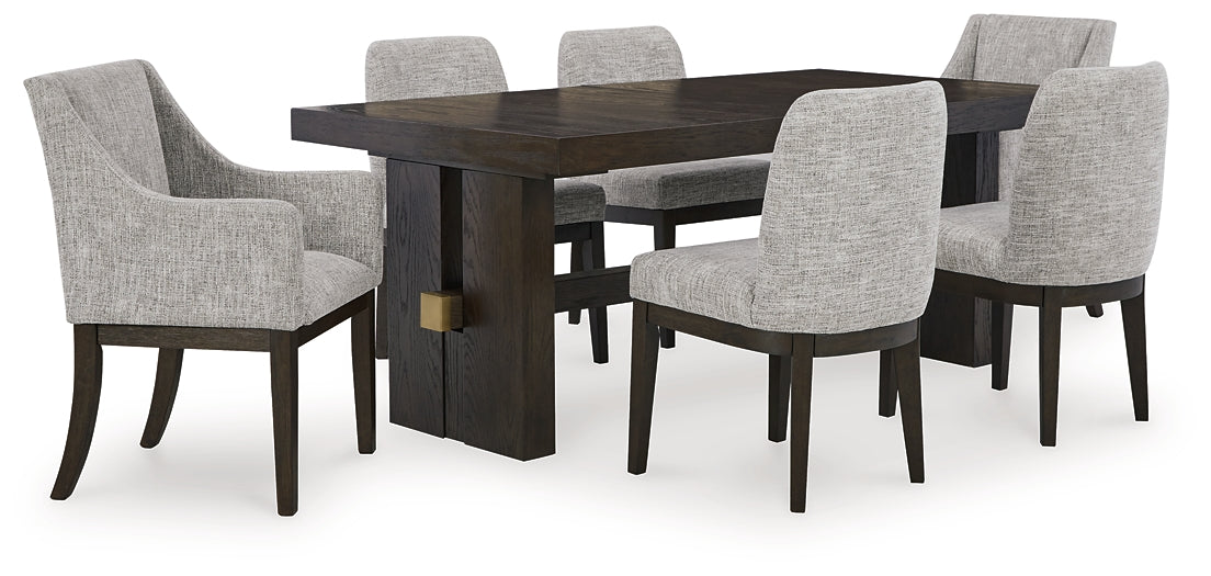 Burkhaus Dining Table and 6 Chairs Signature Design by Ashley®
