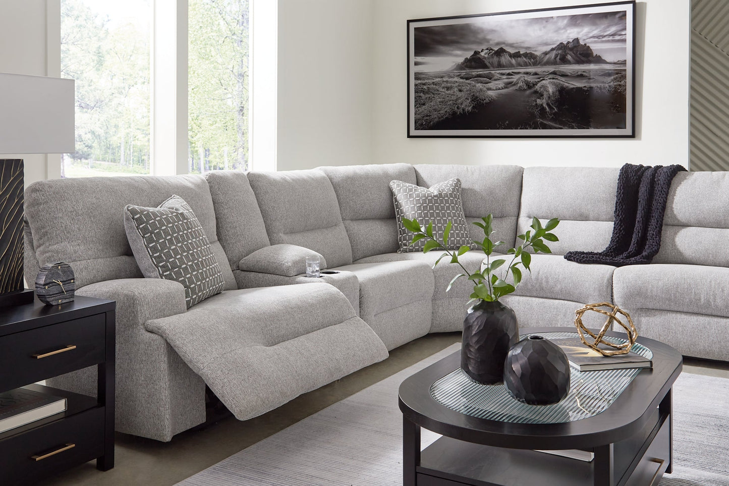 Acklen Place 7-Piece Power Sectional Reclining Sofa with Storage Console Signature Design by Ashley®