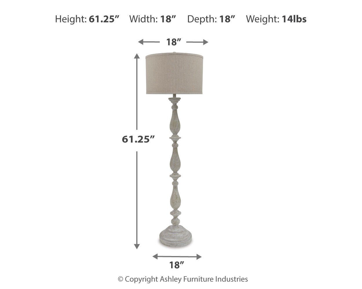 Bernadate Poly Floor Lamp (1/CN) Signature Design by Ashley®