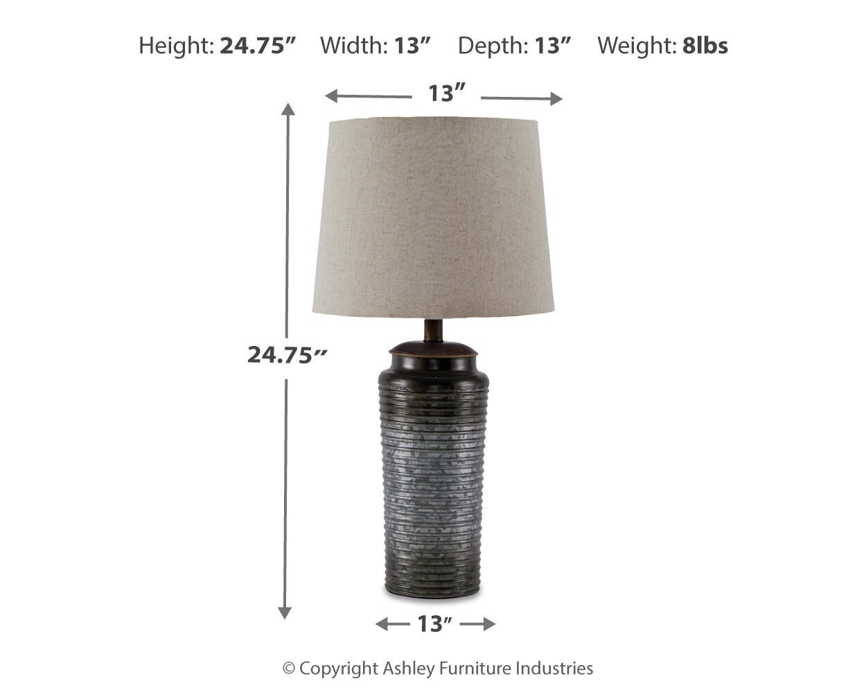 Norbert Metal Table Lamp (2/CN) Signature Design by Ashley®