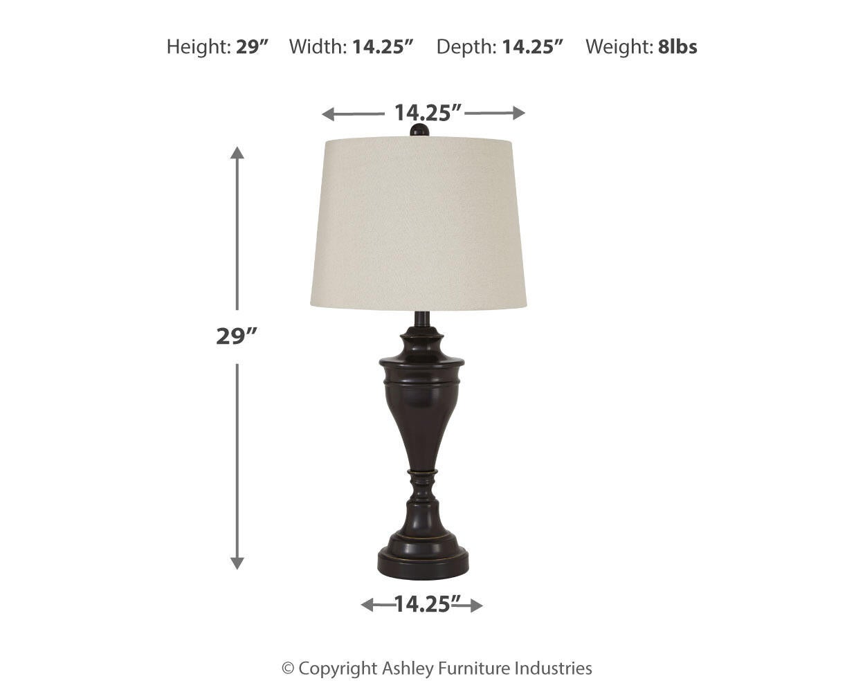Darlita Metal Table Lamp (2/CN) Signature Design by Ashley®