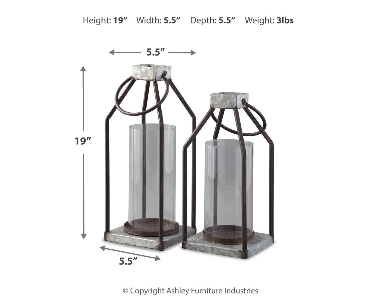 Diedrick Lantern Set (2/CN) Signature Design by Ashley®