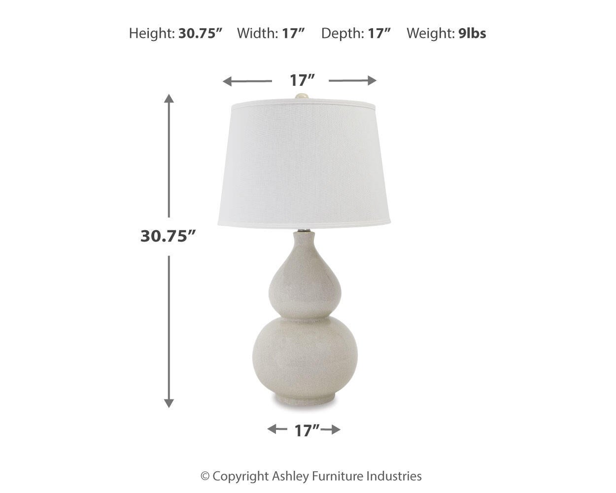 Saffi Ceramic Table Lamp (1/CN) Signature Design by Ashley®