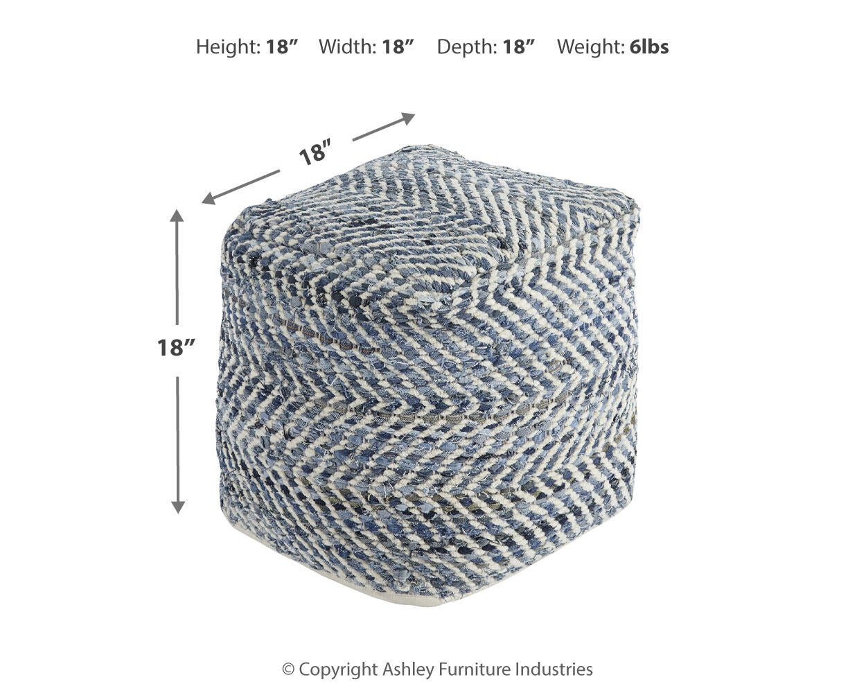Chevron Pouf Signature Design by Ashley®