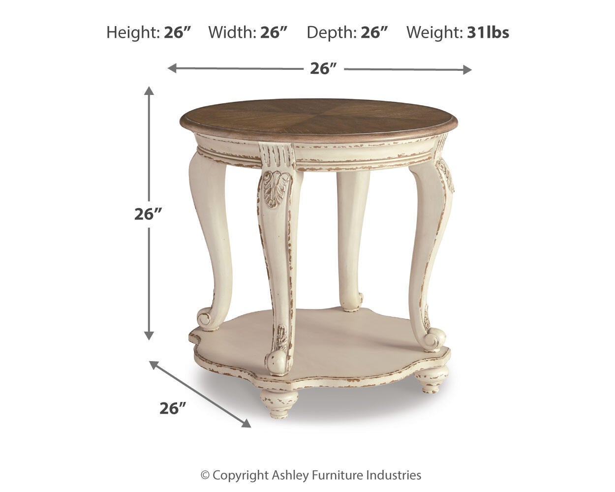 Realyn Round End Table Signature Design by Ashley®