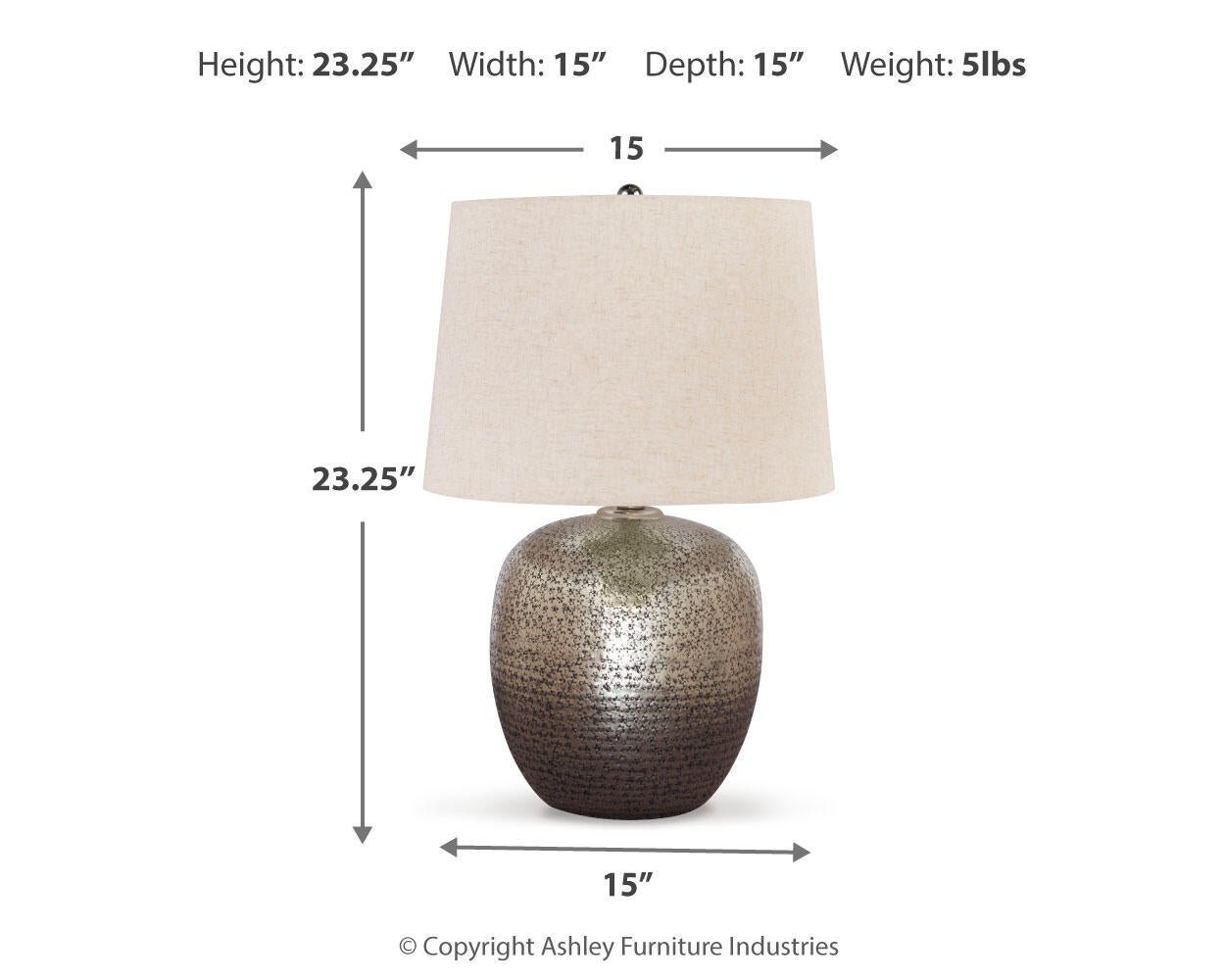 Magalie Metal Table Lamp (1/CN) Signature Design by Ashley®