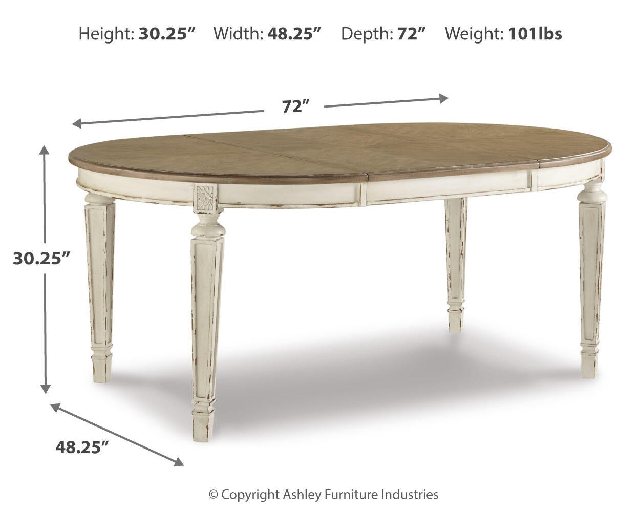 Realyn Oval Dining Room EXT Table Signature Design by Ashley®