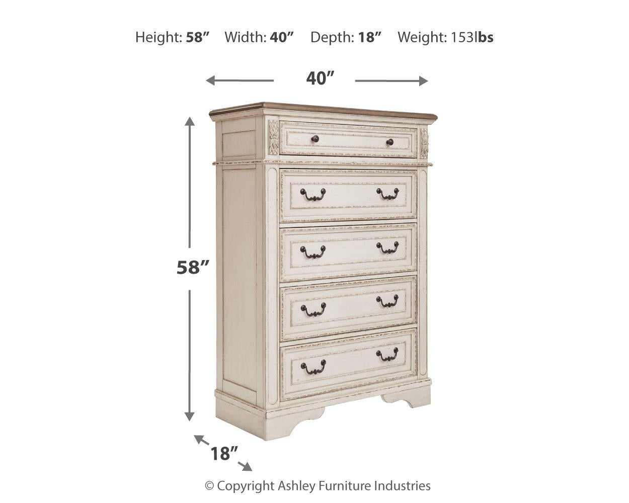 Realyn Five Drawer Chest Signature Design by Ashley®