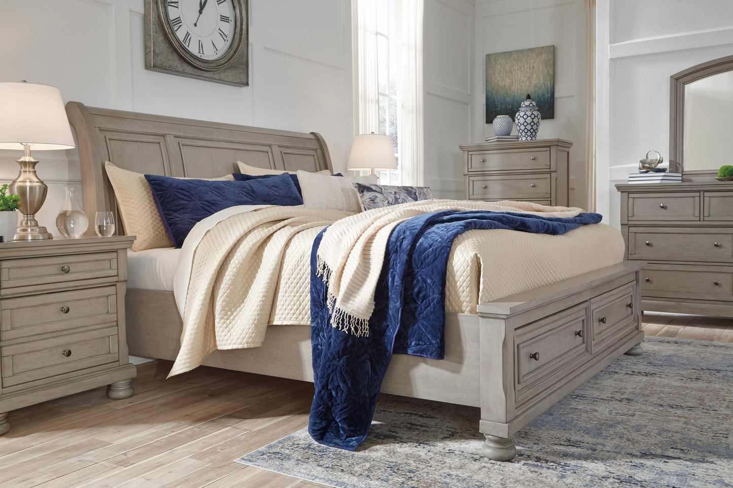 Lettner  Sleigh Bed With 2 Storage Drawers Signature Design by Ashley®