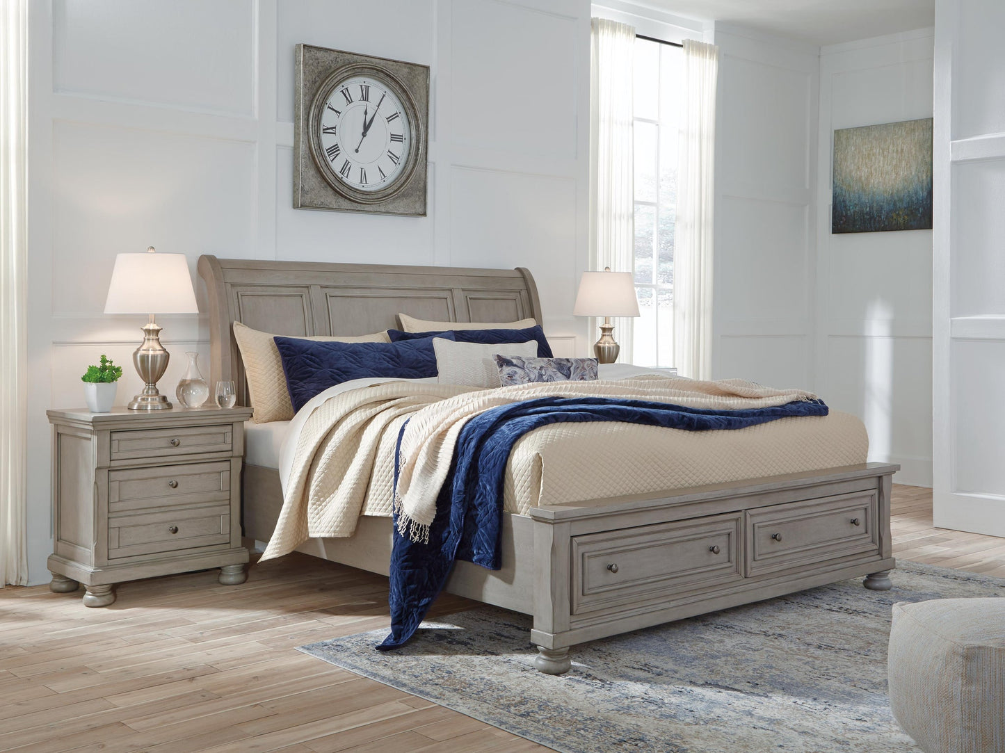 Lettner  Sleigh Bed With 2 Storage Drawers Signature Design by Ashley®